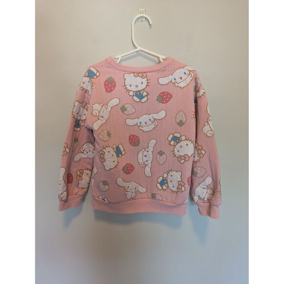 Hello Kitty Kids 2-Piece Pink Cartoon Print Size 6 By Sanrio strawberries Cinnam - Picture 7 of 8